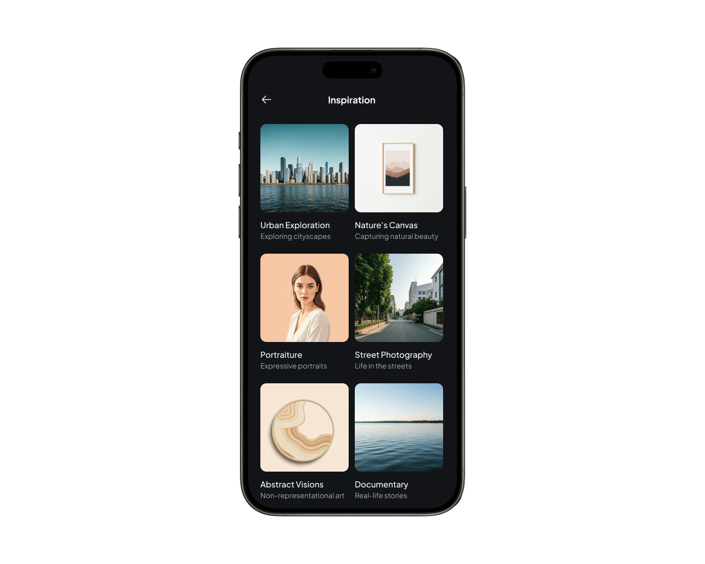 Personalized recommendations screen